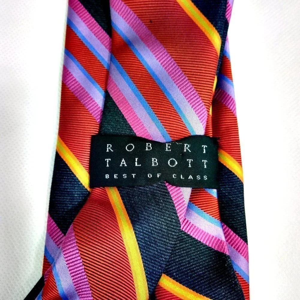 Robert Talbott Best Of Class Handsewn Multicolor Striped Silk Tie 4